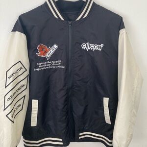 Black and White Bomber Jacket